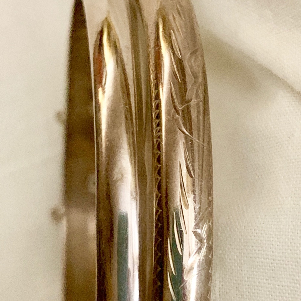 Two Sterling Silver Bangle Bracelets - image 1